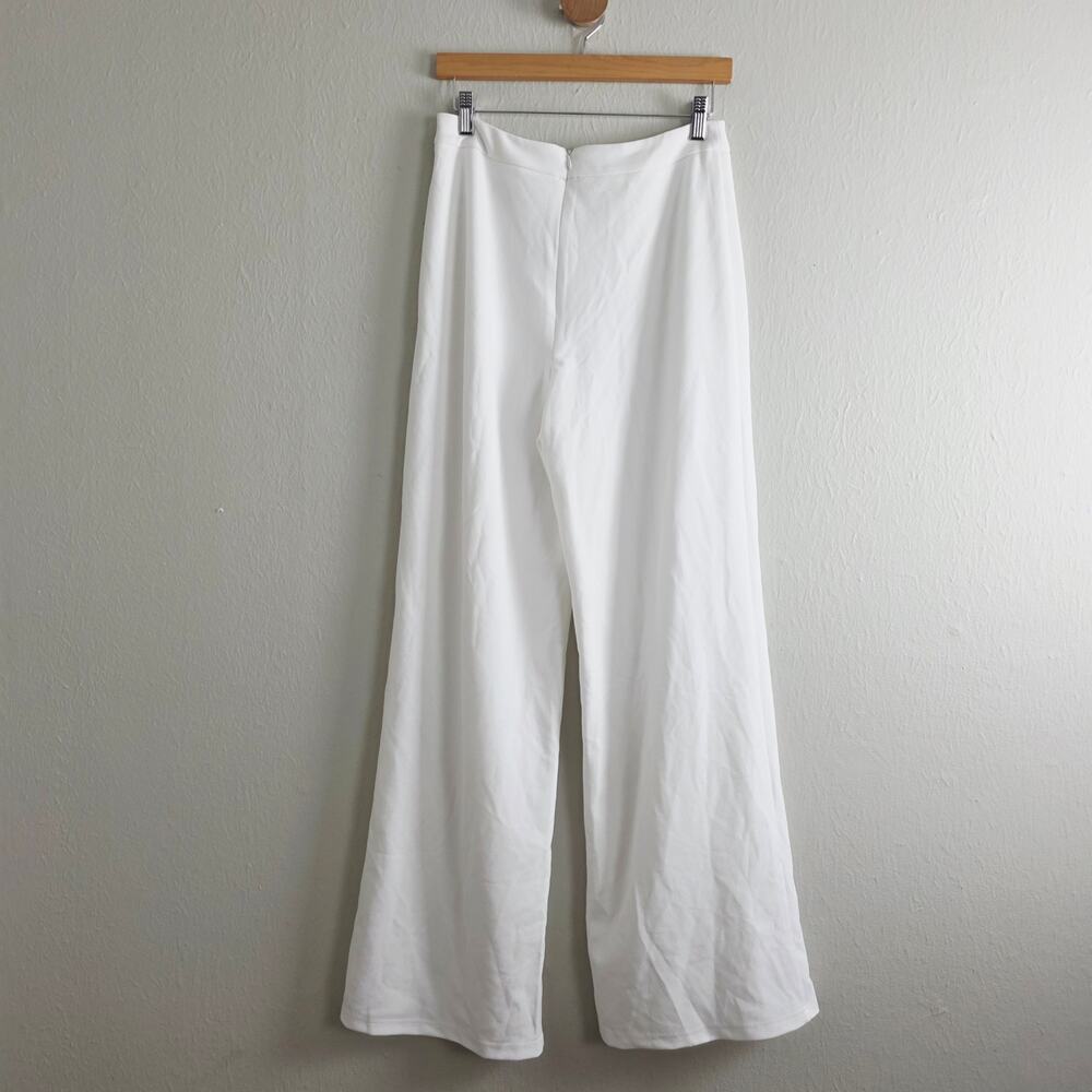 Lulus Enticing Endeavors White Two-Piece Jumpsuit - Wide Leg Bridal Set Size M - Picture 9 of 16